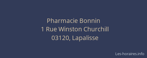 Pharmacie Bonnin