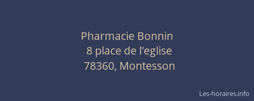 Pharmacie Bonnin