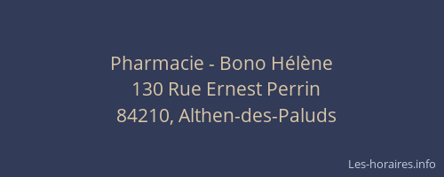 Pharmacie - Bono Hélène
