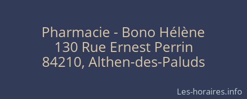 Pharmacie - Bono Hélène
