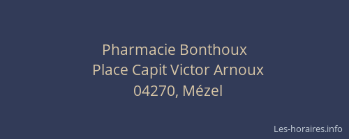 Pharmacie Bonthoux