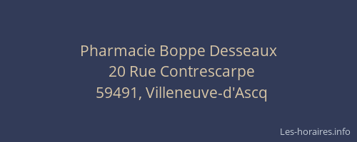 Pharmacie Boppe Desseaux
