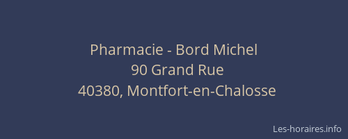 Pharmacie - Bord Michel