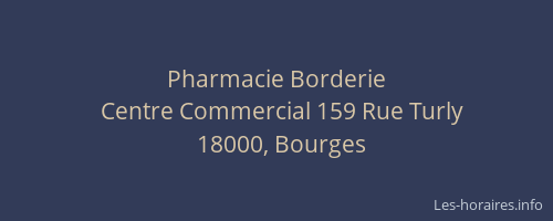 Pharmacie Borderie