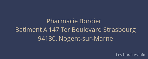 Pharmacie Bordier