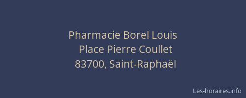 Pharmacie Borel Louis
