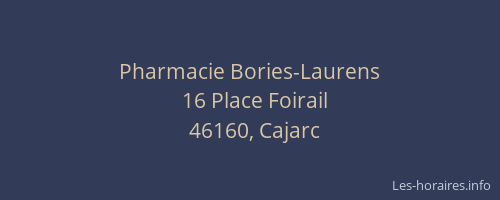 Pharmacie Bories-Laurens