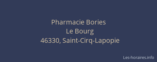 Pharmacie Bories