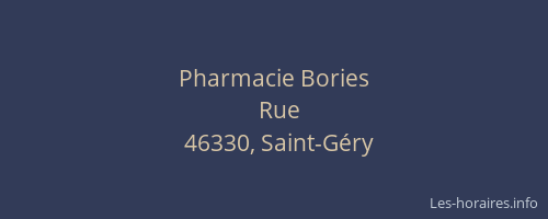 Pharmacie Bories