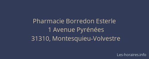 Pharmacie Borredon Esterle