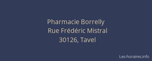 Pharmacie Borrelly