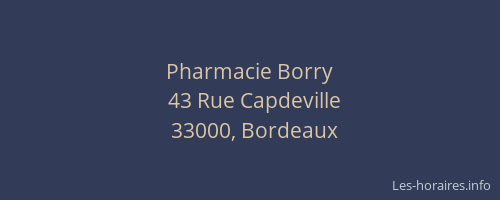 Pharmacie Borry