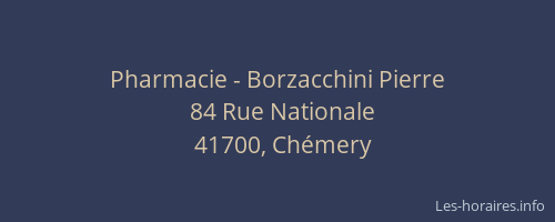 Pharmacie - Borzacchini Pierre