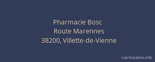 Pharmacie Bosc