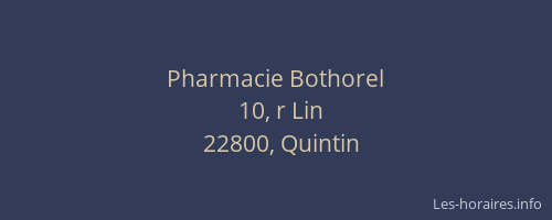 Pharmacie Bothorel