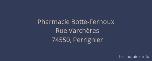 Pharmacie Botte-Fernoux