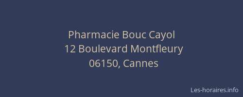 Pharmacie Bouc Cayol