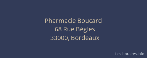 Pharmacie Boucard