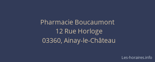 Pharmacie Boucaumont