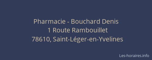 Pharmacie - Bouchard Denis
