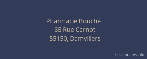 Pharmacie Bouch&eacute;
