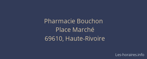 Pharmacie Bouchon