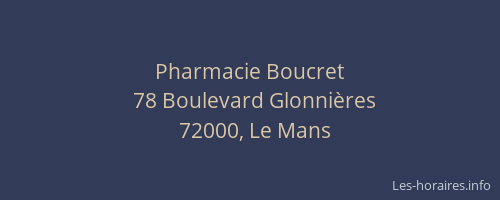 Pharmacie Boucret