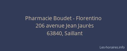 Pharmacie Boudet - Florentino