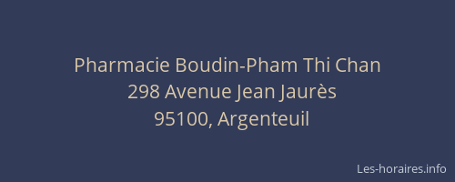 Pharmacie Boudin-Pham Thi Chan