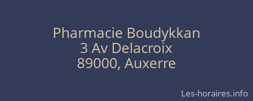 Pharmacie Boudykkan