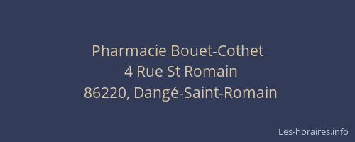 Pharmacie Bouet-Cothet