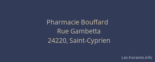 Pharmacie Bouffard