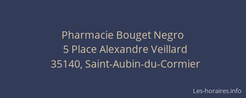 Pharmacie Bouget Negro