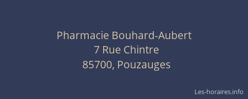 Pharmacie Bouhard-Aubert