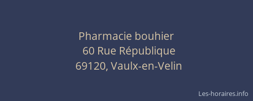 Pharmacie bouhier