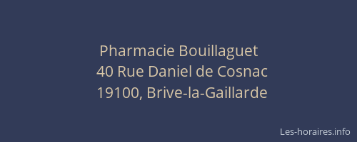 Pharmacie Bouillaguet