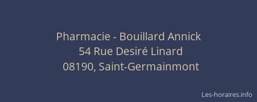 Pharmacie - Bouillard Annick