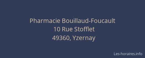 Pharmacie Bouillaud-Foucault