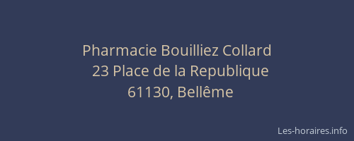 Pharmacie Bouilliez Collard