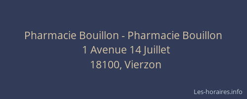Pharmacie Bouillon - Pharmacie Bouillon