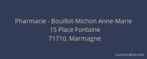 Pharmacie - Bouillot-Michon Anne-Marie