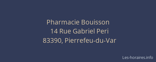 Pharmacie Bouisson