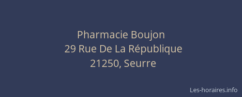 Pharmacie Boujon