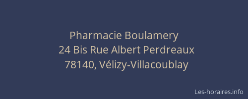 Pharmacie Boulamery