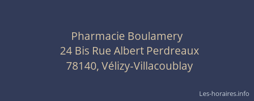 Pharmacie Boulamery