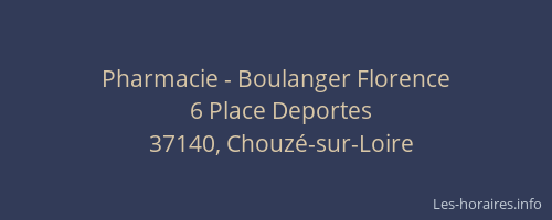 Pharmacie - Boulanger Florence