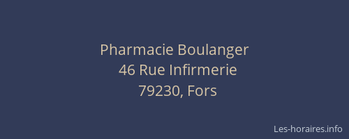 Pharmacie Boulanger
