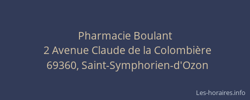 Pharmacie Boulant