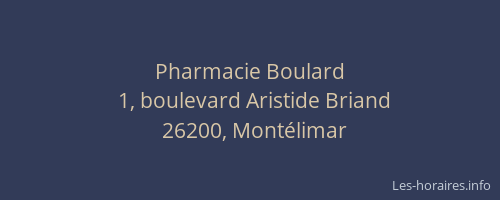 Pharmacie Boulard