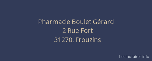 Pharmacie Boulet Gérard